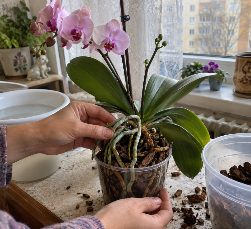 Jak pěstovat orchidej Phalaenopsis: Zalévání, přesazování, kořeny a co dělat, aby znovu kvetla