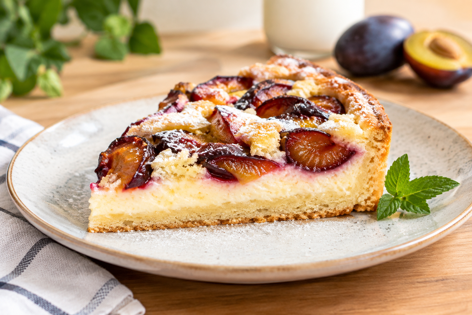 Jak na švestkový koláč s krupicovým krémem: Recept pro domácí pečení