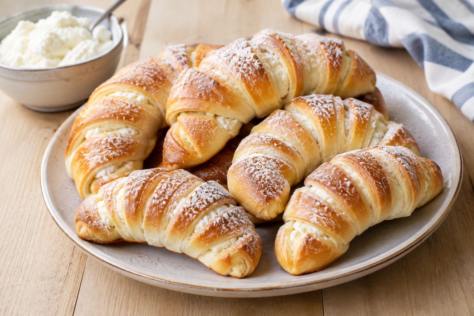 Jak na pruhované rohlíčky s tvarohem: Recept pro domácí pečení