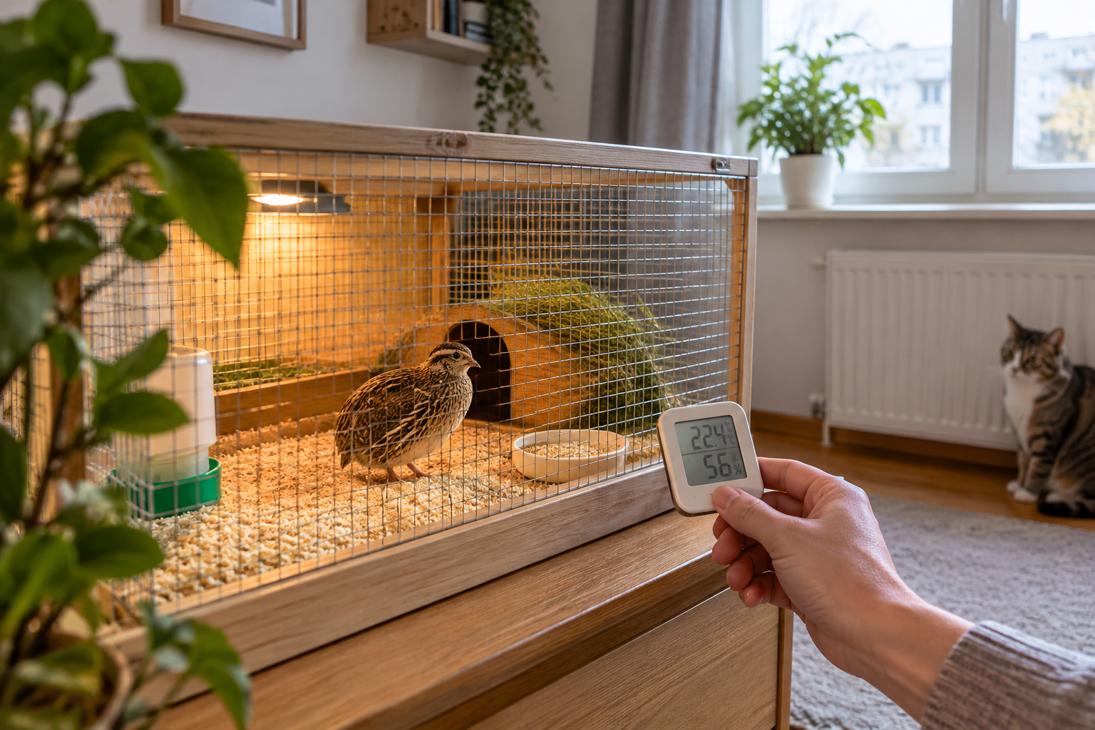Jak vybrat klidné místo pro křepelku v bytě nebo domě