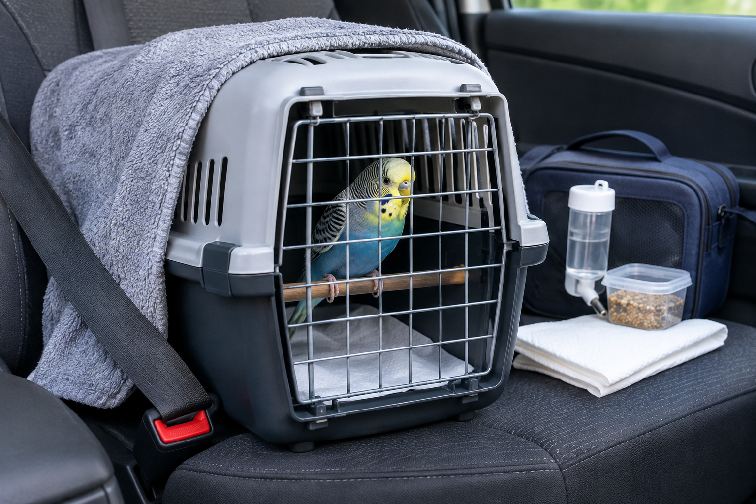 Jak připravit přepravku pro andulku na cestu k veterináři